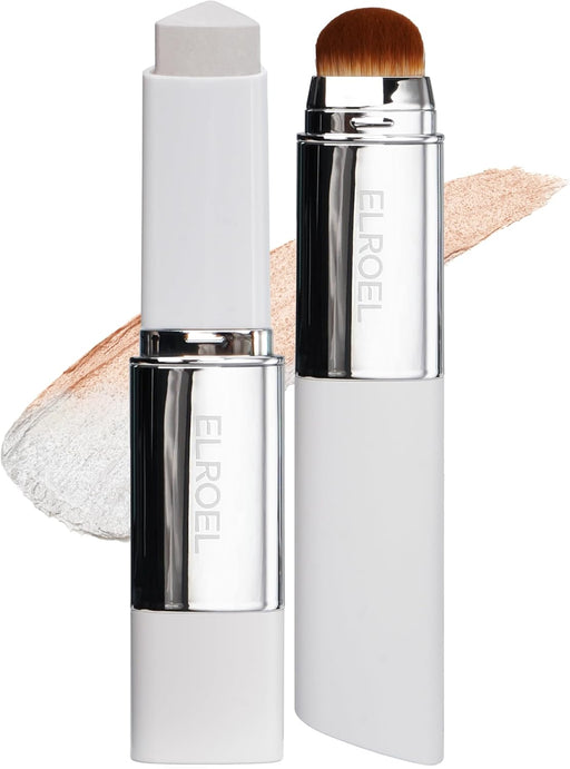 BLANC Cover Cream Stick V - Korean Color-Changing Foundation with Detachable Brush - Full to Medium Coverage Base Makeup (201 Fair, 0.45 oz) - 200 Fair