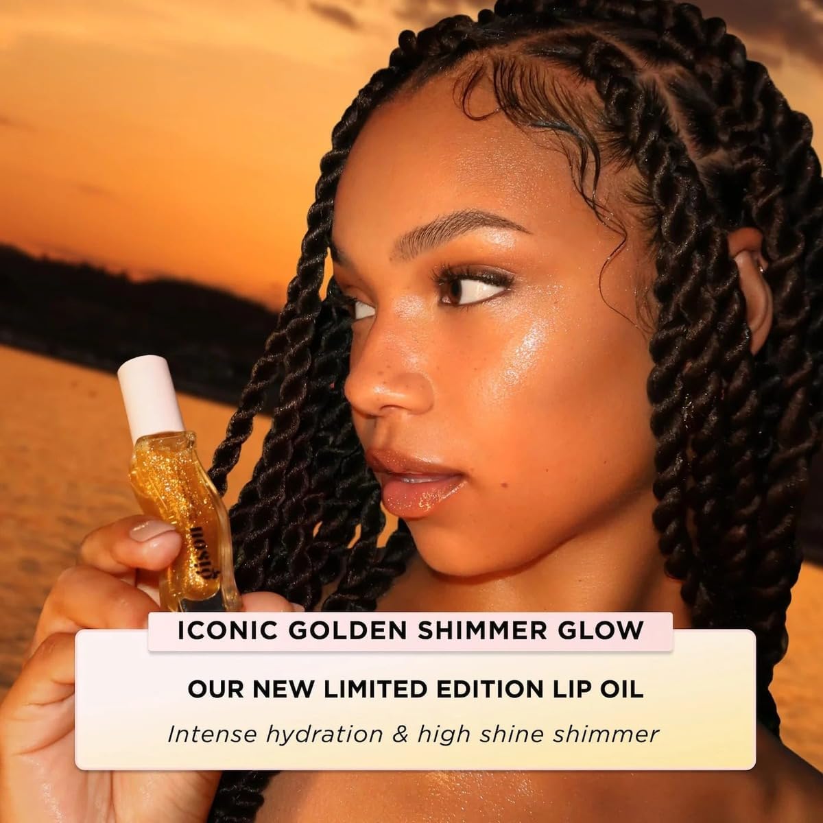 Gisou Golden Shimmer Glow Honey Infused Lip Oil - Hydrating, Nourishing, and Naturally Enhancing Formula for Luxurious Lips 0.27 oz 8 ml – image 7