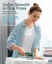 Handheld Garment Steamer with 100-220V Dual Voltage,3 Steam Levels Steam Iron with 1100W Power and 15s Fast Heat-Up for Home, Travel and Business