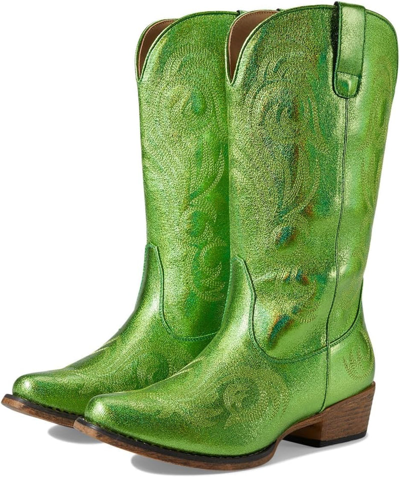 Riley Round Toe Cowboy Boots womens Western Boot - Green