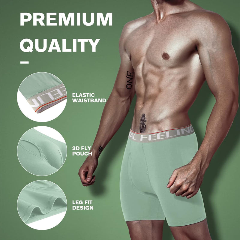 Natural Feelings Mens Boxer Shorts Soft Cotton Men Pack Breathable Mens Underwear Boxer Briefs