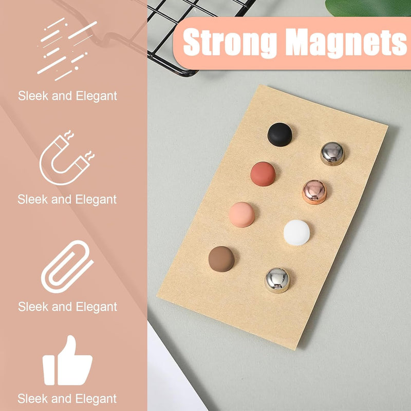 WYTNB 8 Pairs Fixing Hijab Magnets, No Snag Colorful Scarf Pin, Multi-Use Magnetic Pinless Brooch, Round Scarf Clip Magnets, Multipurpose Hijab Buttons, Strong Magnetic Pins for Women Clothes Muslim
