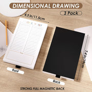 SYOSI Magnetic Grocery List Pads (3 Pack), To-Do and Memo Notepad for Fridge, Strong Full Magnet Backing, Pen Loop Holder, 180 Sheets (4.5x7.5 Inch)