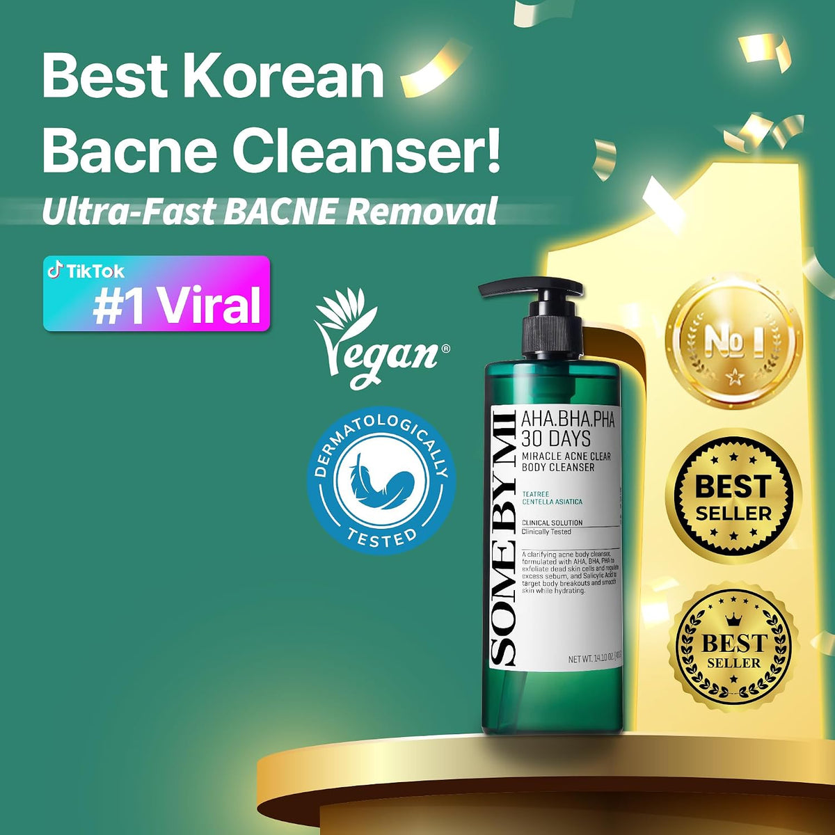 Aha Bha Pha 30 Days Miracle Acne Clear Body Cleanser 400ml Daily Body Wash For Acne Prone Skin Mild Exfoliating Effect, Deep Cleanses Sebum & Dead Cells – image 3