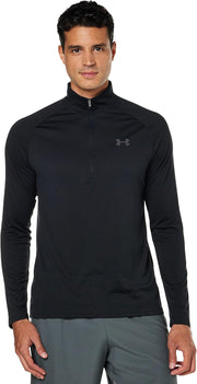 mens Ua Tech 2.0 1/2 Zip T-shirt (pack of 1) - Black