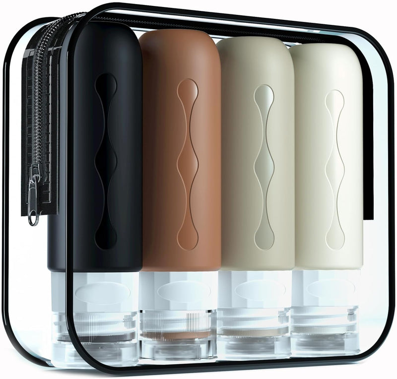 Gemice Bottles for Toiletries Tsa Approved Travel Size Containers BPA Free Leak Proof Refillable Liquid Travel Accessories for Cometic Shampoo and Lotion Soap