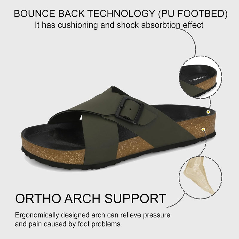 Centrino 7311 mens Cushion Sliders/Slippers | PU Padding on the Footbed | Bounce Back Technology | Comfortable & LightWeight | Waterproof & Everyday Flip Flops for Men and boys