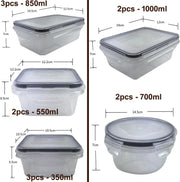 PREMIFY Airtight Meal Prep Container Set with Locking Lids & Labels, 12pcs Re-usable Plastic Food Storage Containers, Stackable Kitchen Organizer Boxes, BPA Free & Microwave Freezer Dishwasher Safe