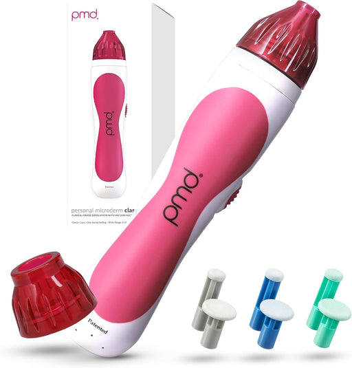 Pmd Personal Microderm Classic - At-Home Microdermabrasion Machine With Kit For Face & Body- Pink - Pink