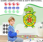 YREYBN Sticky Balls Dinosaur Dart Board Kids Toys 3-8 Year Old Boys Birthday Gifts