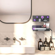 Storage Holder for Dyson Airwrap Curling Iron New Complete, Metal Wall Mount for Dyson Air Wrap Accessories Organizer with Non-Slip Silicone Pad for Bathroom Bedroom Hair Salon Barbershop