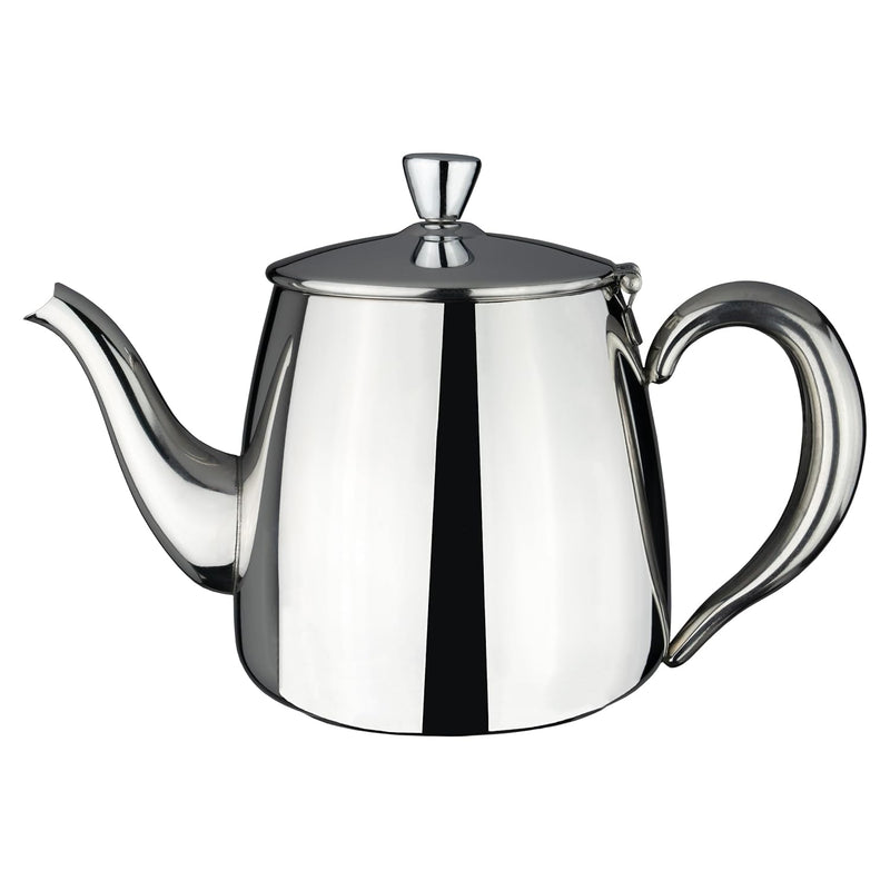 CafÃ© OlÃ© Ol PT-024 Premium Tea Pot, 18/10 Stainless Steel, Mirror Polished, 24oz, Stay Cool Hollow Handles, Perfect Pour Spout, Silver