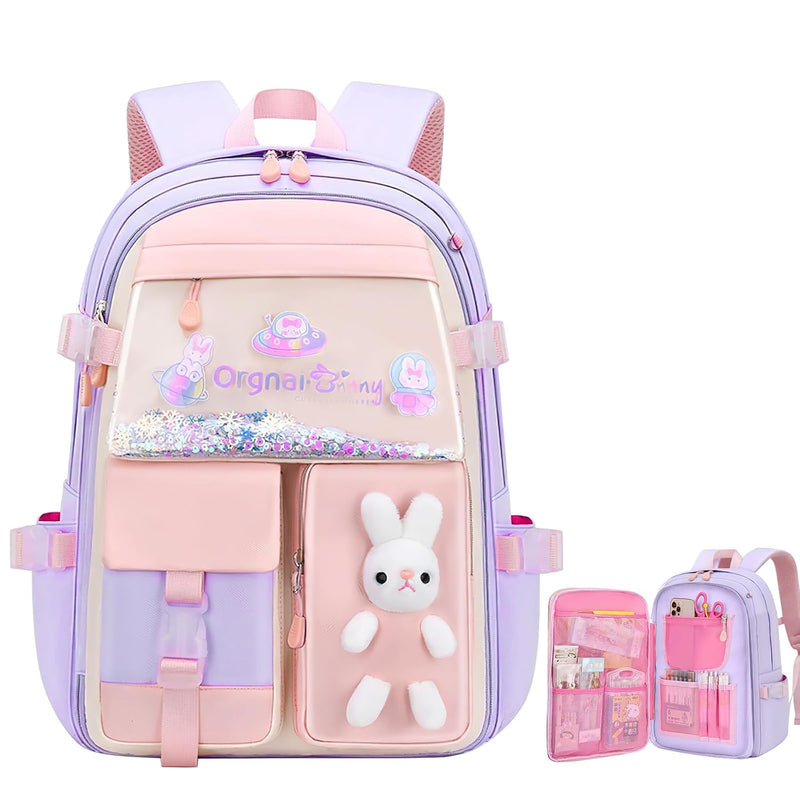 SYOSI Cute Cartoon School Bag for Girls, Large Capacity & Ultralight Waterproof Backpack, Perfect Lightweight Daypack for Kids, Ideal School Gifts!