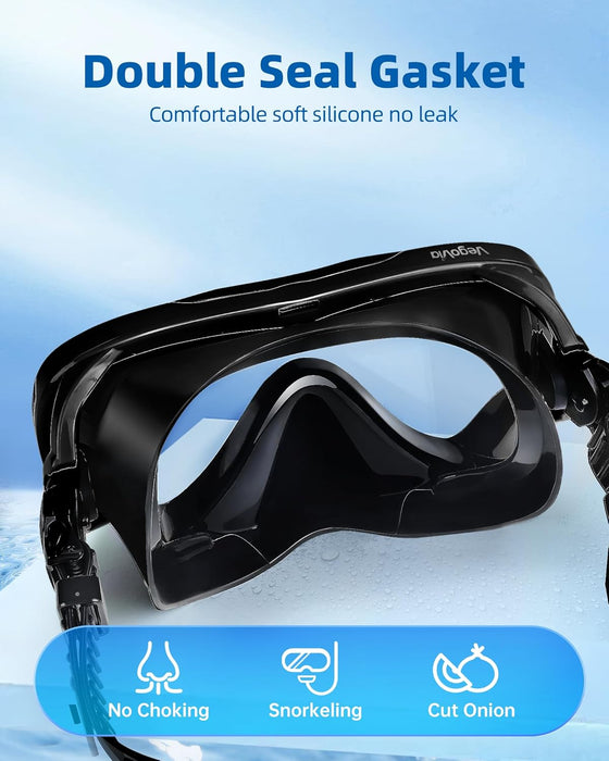 VegoVia Adult Swim Goggles with Nose Cover for Women Men, HD Clear Wide View Pool Water Nose Waterproof Shower Goggles Swimming Adult Diving Scuba Youth Mask Pool Underwater Beach Ocean Open Water