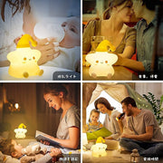 One Fire Silicone Rechargeable Battery Cute Stars Night Light for Kids