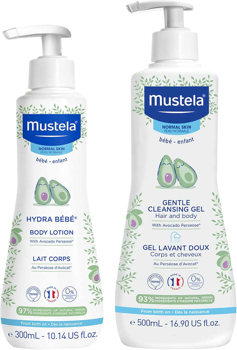 Baby Gentle Cleansing Gel - Baby Hair & Body Wash - with Natural Avocado fortified with Vitamin B5 - Biodegradable Formula & Tear-Free -500ml - 1 Count (Pack of 1)
