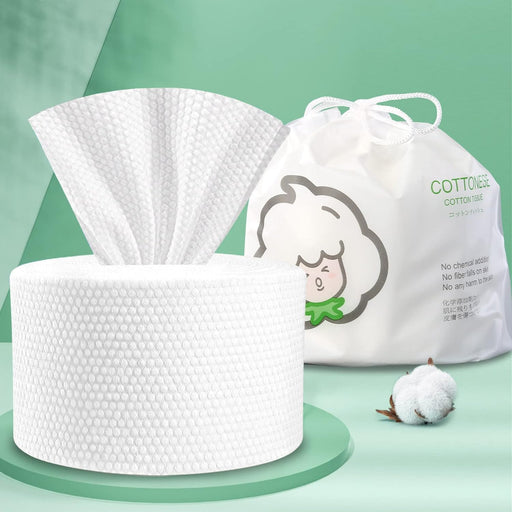 Mumoo Bear Disposable Soft Dry Wipes, Simple Wet and Dry Cleansing Face Towel, Skincare Facial Cotton Tissue, for Sensitive Skin & Baby Care & Makeup Removing & Surface Cleaning (1pack100pcs) - 80 Count