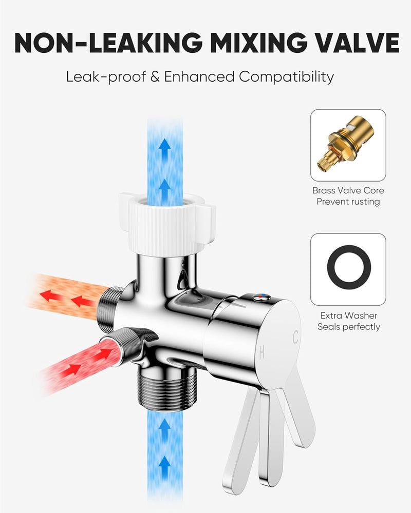 Arofa Black Bidet Sprayer, Handheld Bidet Sprayer for Toilet - Bidets for Existing Toilets Adjustable Water Pressure Control with Bidet Hose, Cloth Diaper Bidet Toilet Sprayer for Baby/Feminine Wash