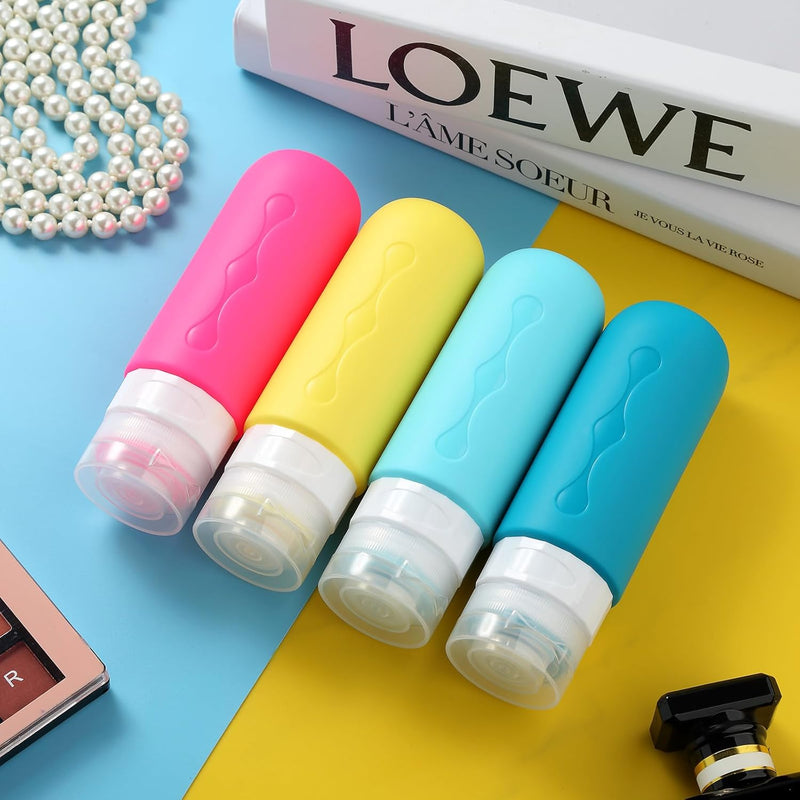 Gemice Bottles for Toiletries Tsa Approved Travel Size Containers BPA Free Leak Proof Refillable Liquid Travel Accessories for Cometic Shampoo and Lotion Soap