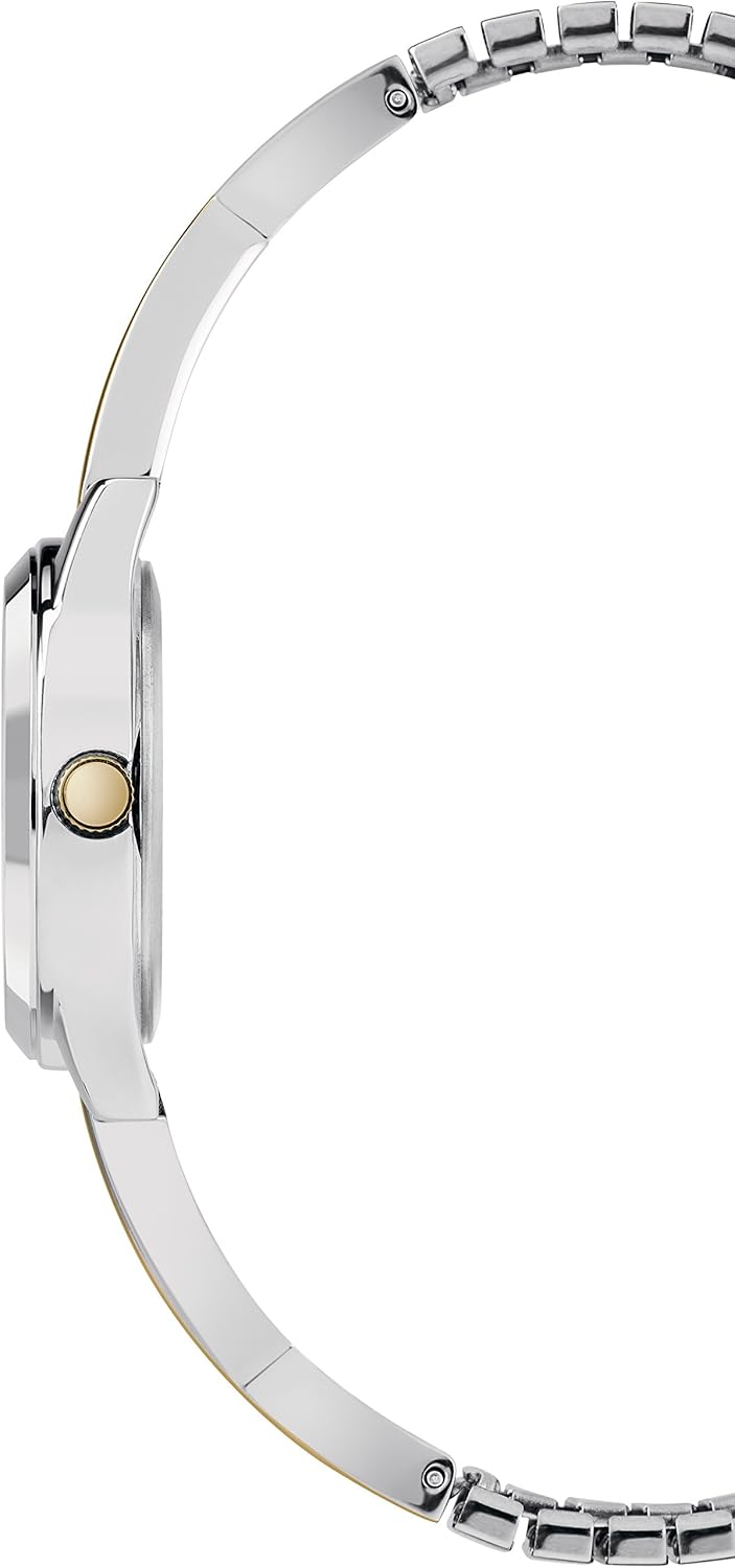 Women's Stretch Bangle Crisscross 25mm Watch - Two-Tone