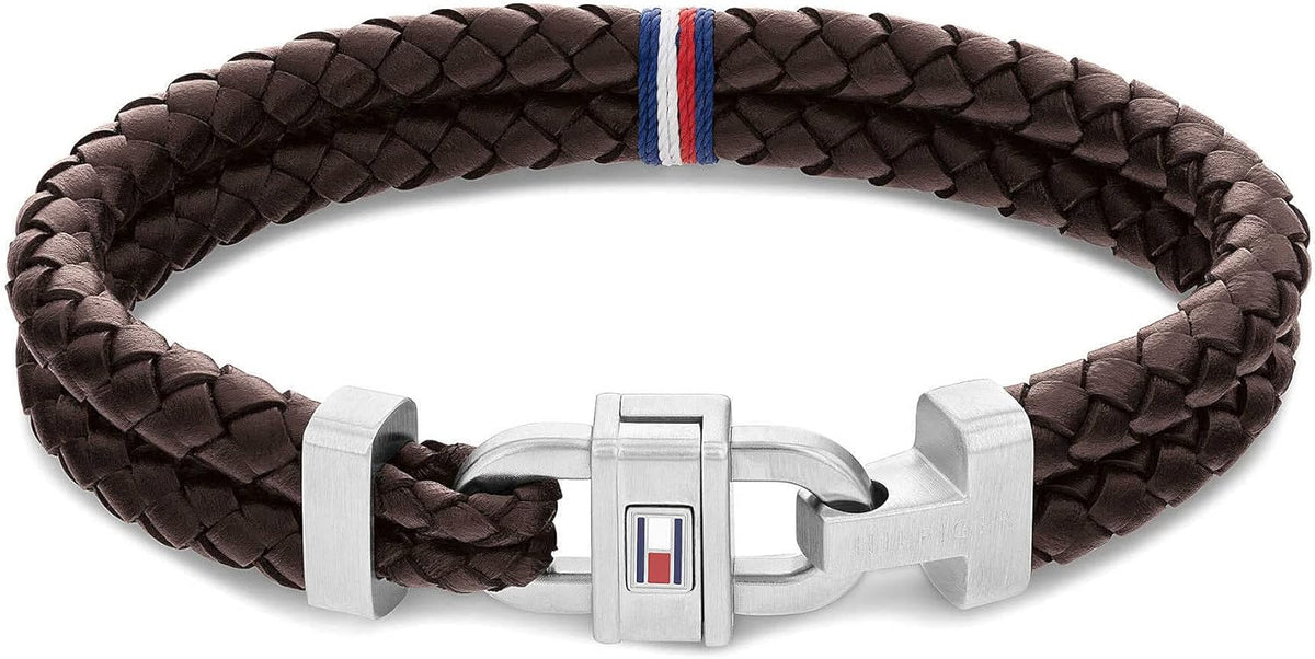 CARABINER MENS LEATHER BRACELET – image 1