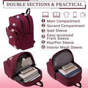 VASCHY School Backpack for Women, Unisex Large Bookbag Schoolbag Casual Daypack for High School/College/Teens/Travel/Work