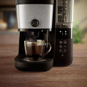 Philips All-in-1 Brew Drip Coffee Maker With Built-in grinder - 10 cups, Permanent filter, Duo-bean Container, LED Display - HD7900/50