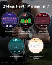 WATCH GT5 46mm Smartwatch, upto14 Days Battery Life, Sharp-Edged Design, Health Tracking, iOS & Android Compatible, 3 Months HUAWEI Care+, Black