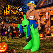 Halloween Inflatable Ride On Costume Adult Green Alien Suit