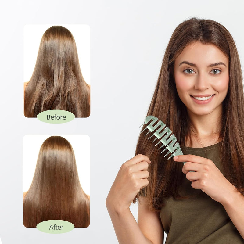 Hair Brush, Degradable Vented Hair brush, Detangling Brush, Detangler Brush for Curly, Thick, and Straight Hair, Dry and Wet Detangling Quickly Detangles and Smooths hair, Hair Brush for Women and Men