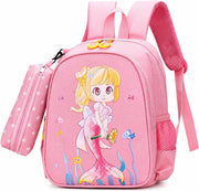 Age 1-3 Toddler Backpack Boy Girl Kids Baby Anti-lost Bag Cute Animal Children Kindergarten Angel Schoolbag - Light Pink—Mermaid