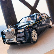 AMERTEER Alloy Rolls Royce Model Car 1:32 Car Model For Rolls-Royce Phantom Car Model Boy Toy Diecast Toy Cars With Sound & Light & 6 Open Doors For Kids Boy Girl Collect Gift SUV Model Car Toy -Black