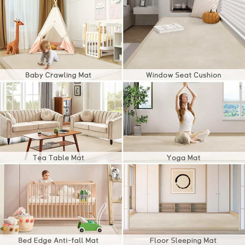 SBHJBY Kids Baby Play Mat, 3cm Thick Tatami Muscle Mats for Baby, Memory Mellow Foam Playmat