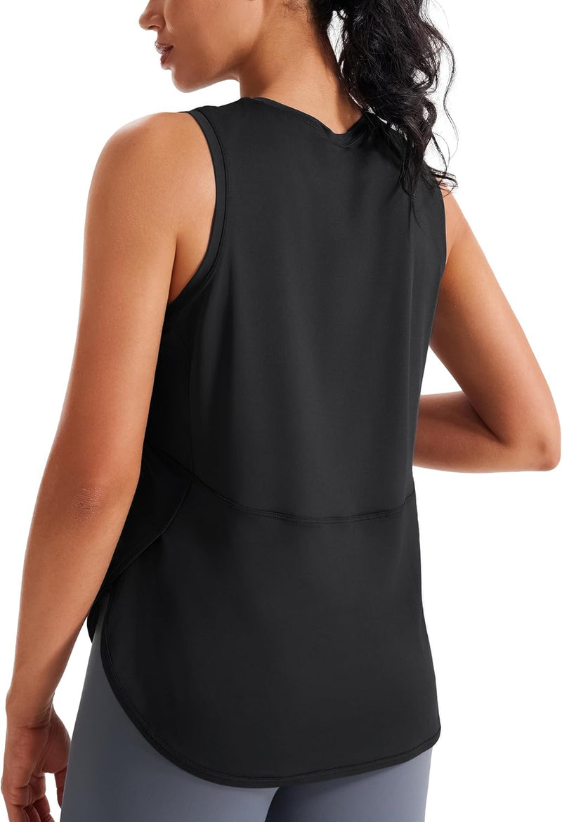 JOYSPELS Ice Silk Workout Tank Tops for Women Cool-Dry Sleeveless Loose Fit Yoga Shirts Athletic