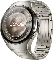 WATCH 5 42mm Smartwatch, Multi-sensing X-TAP technology, Real-Time Fingertip Blood Oxygen, eSIM, Intuitive Smart Gestures, iOS&Android, Beige, 3 months extended HuaweiCare+(Amazon Exclusive) - 46mm Silver