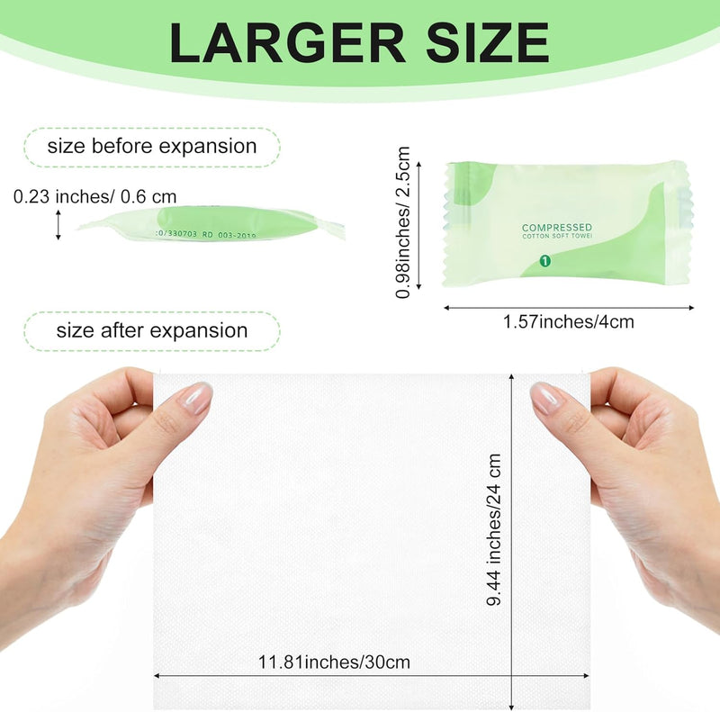 Disposable Face Towel 20 PCS Compressed Towels Clean Skin Tablets Wipes Mini Washcloths Face Wash Cloths Hotels Salon Drying Paper Travel Portable Size Cleansing Camping Makeup Remover Washing