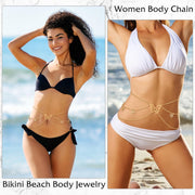 Women's Hang Low Multi Link Waist Chain, Waist Chain Belt in Gold Tone Mult Layer Women Metal Chain Belt, Adjustable Waist Link Belt Skinny Waistband Chain Decor Belts for Dress Jeans