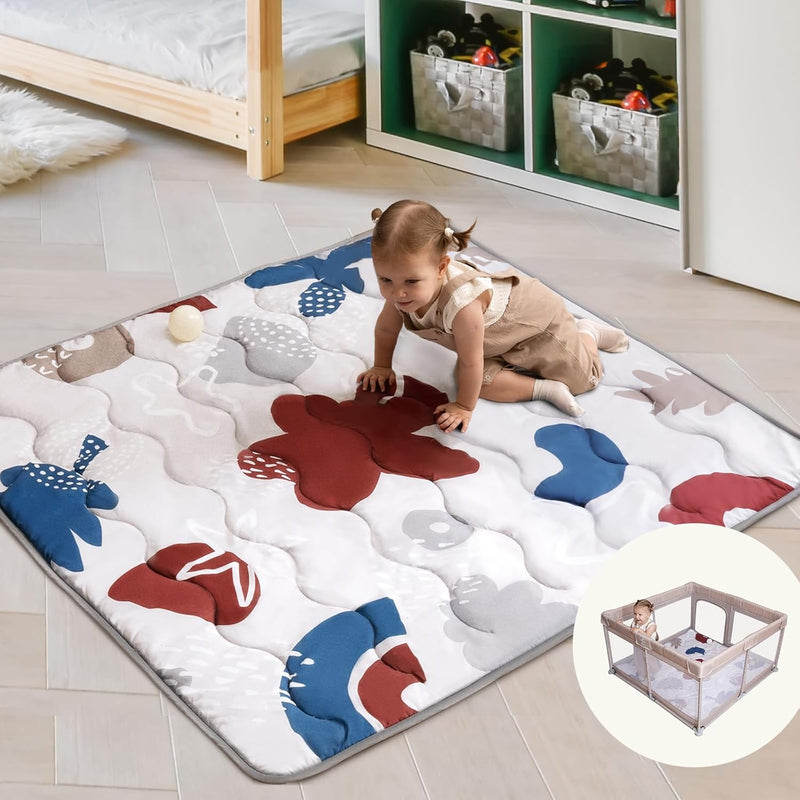 Joypony Baby Crawling Mat, 120 x 120 cm, Foldable Play Mat, Baby Play Mat for Children, Non-Slip Mat, Machine Washable
