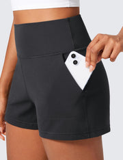CRZ YOGA Butterlift Short de cintura alta para mujer para yoga Casual Lounge Workout con bolsillos Sin forro
