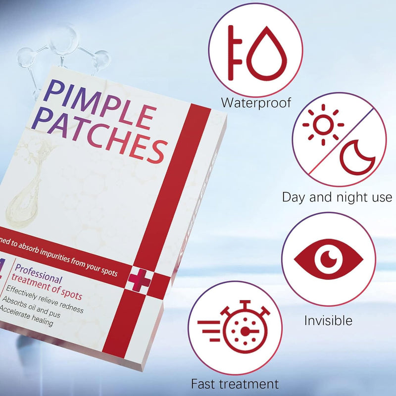Sugelary 252 Pcs Pimple Spot Patches, Day and Night Use 2 In 1 Natural Invisible Hydrocolloid Spot Mighty Patches Dots for Spot Absorbing Patches for Face