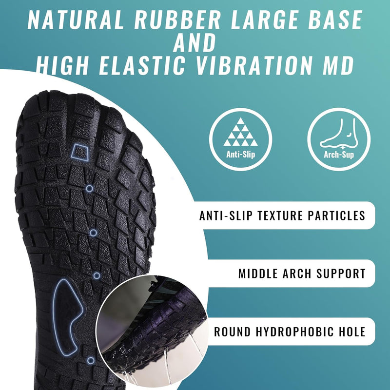 UniStep Water Shoes Mens Womens Barefoot Quick-Dry Non-Slip Swimming Shoes Beach Shoes Aqua Sports Outdoor Surfing Unisex