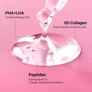 CELLMAZING Pore Perfecting Ampoule 30 ml (1.01 fl.oz.) Improves Skin Elasticity 5D Collagen, Peptide Complex, PHA, LHA Korean Face Serum, Korean Skin Care