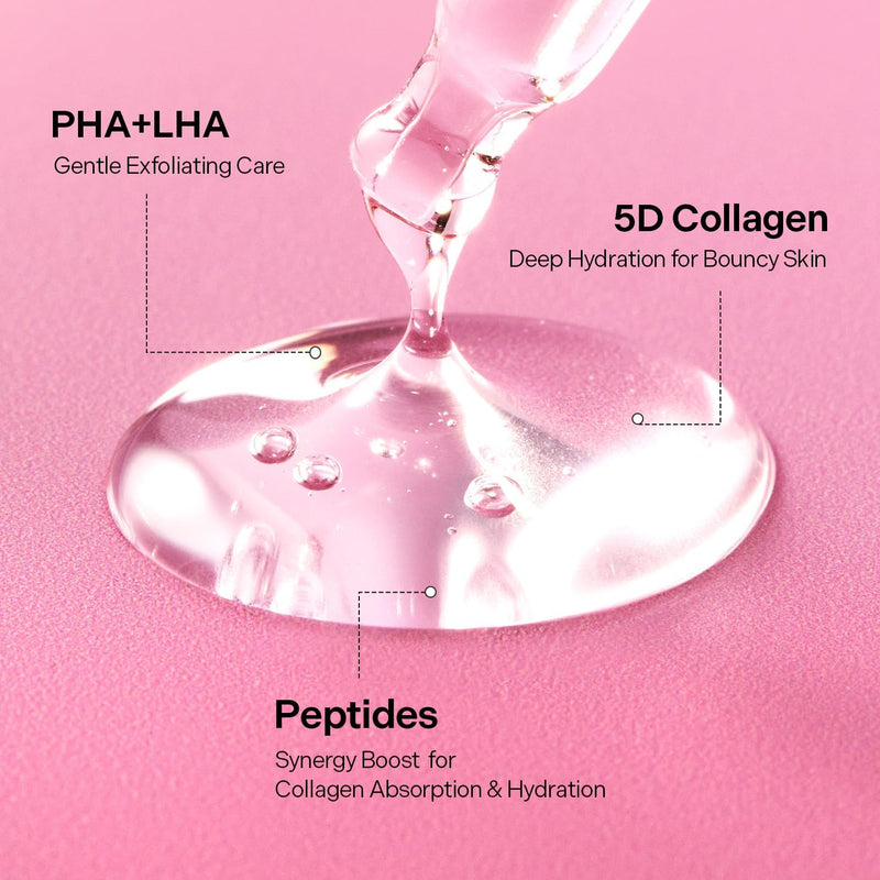 CELLMAZING Pore Perfecting Ampoule 30 ml (1.01 fl.oz.) Improves Skin Elasticity 5D Collagen, Peptide Complex, PHA, LHA Korean Face Serum, Korean Skin Care