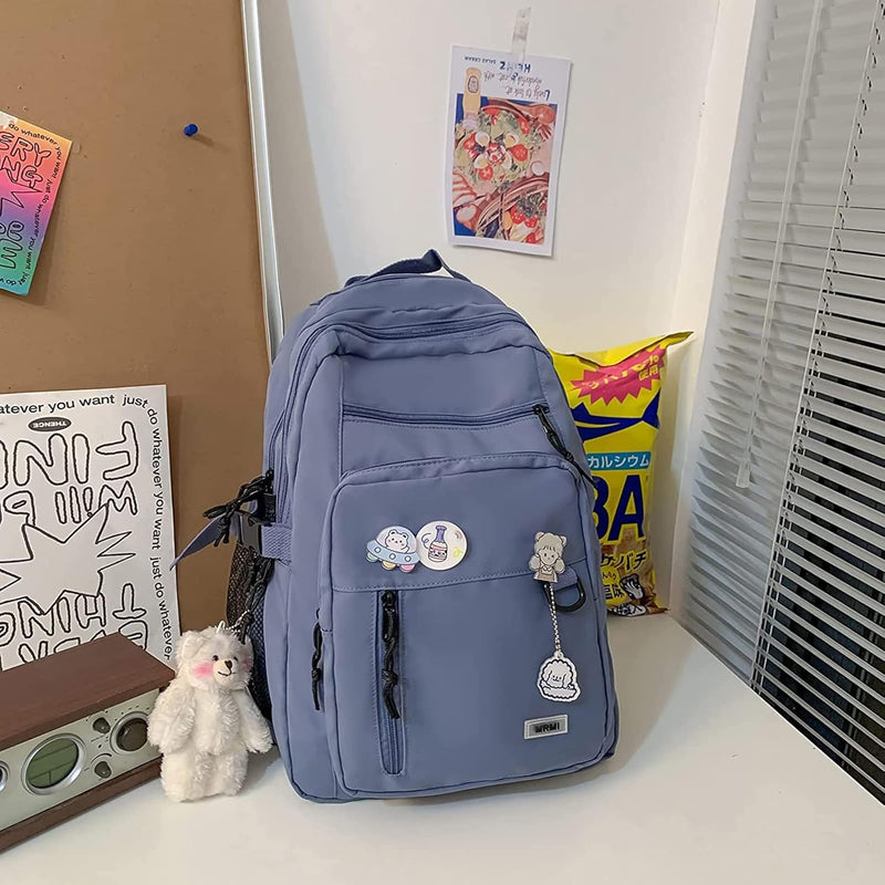 Cute Aesthetic Backpacks, School Backpack Teen Lightweight College Daypack for Teens Girls Women Students