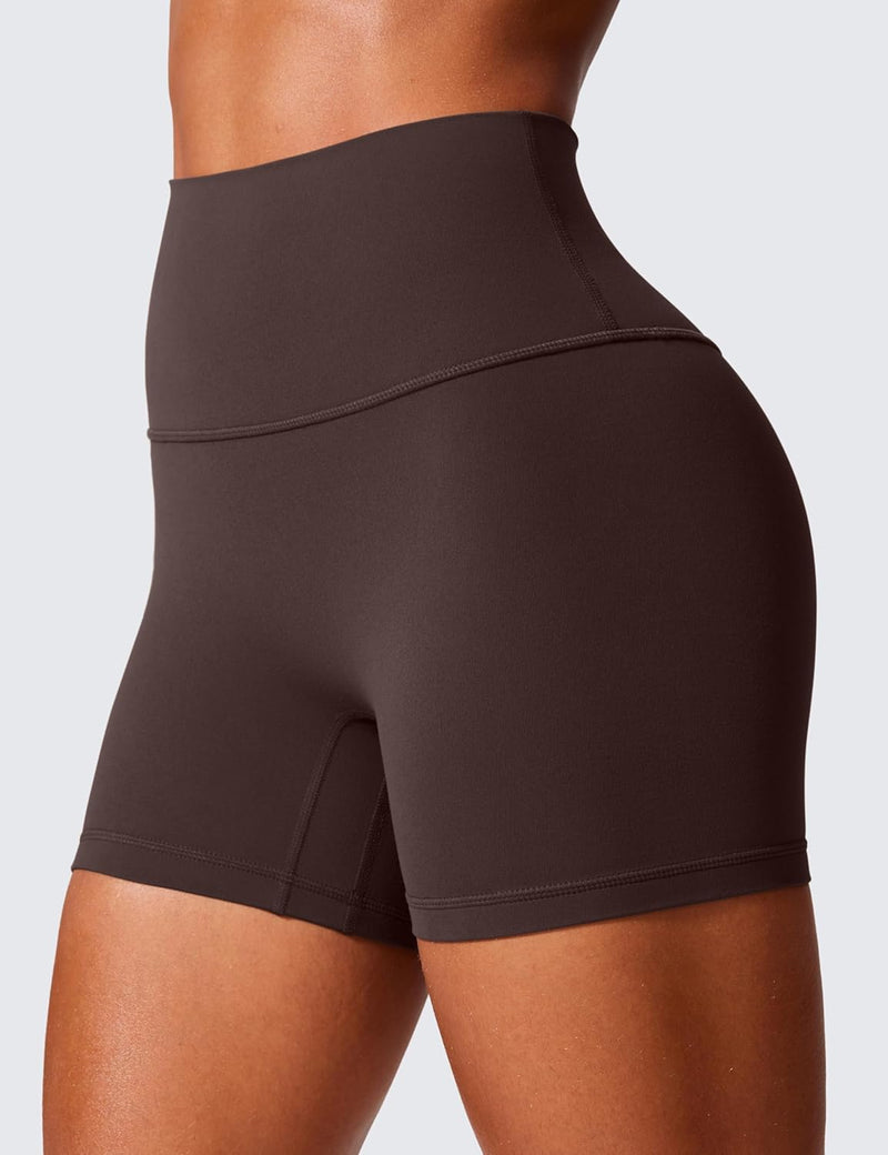CRZ YOGA Womens Butterlift High Waist Scrunch Butt Biker Shorts 4 Inches - No Front Seam Workout Yoga Gym Booty Shorts
