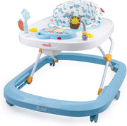 The Moon Brand Drive Height Adjustable Baby/Child Walker With Removable Music Tray And Toys-Soft Cushion-Learning Seat Suitable From 6- 18 Months - Pink Forest - Blue