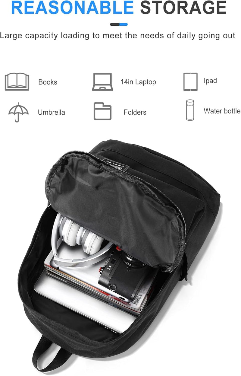 VECAVE Lightweight Casual Laptop Backpack Purse for Women,Travel Backpack with laptop compartment