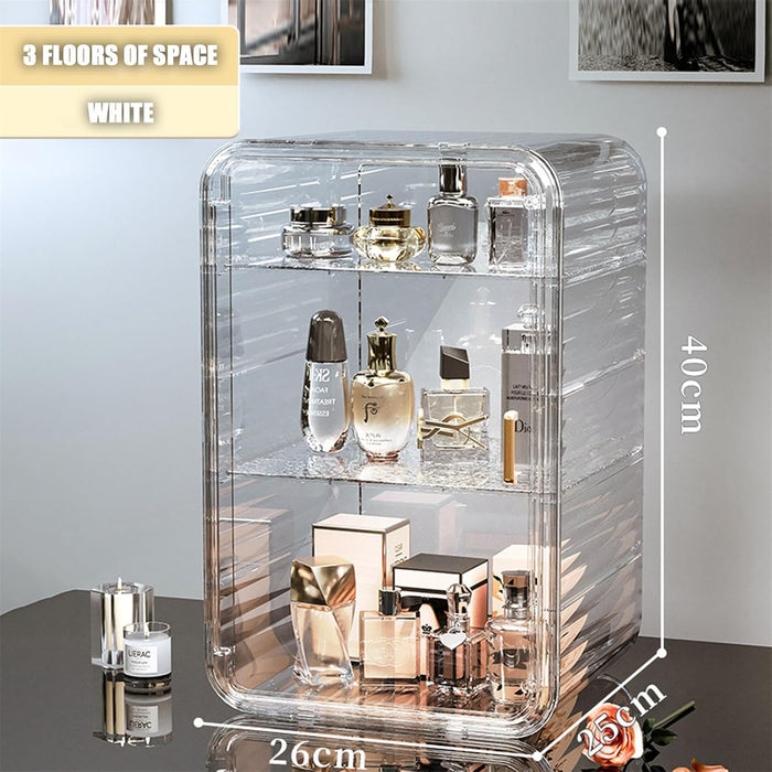 Generic HYTTER Large Makeup Organizer with Adjustable Shelf, Clear Dustproof Cosmetic Display Case for Make Up Storage (Transparent), LP-N6A