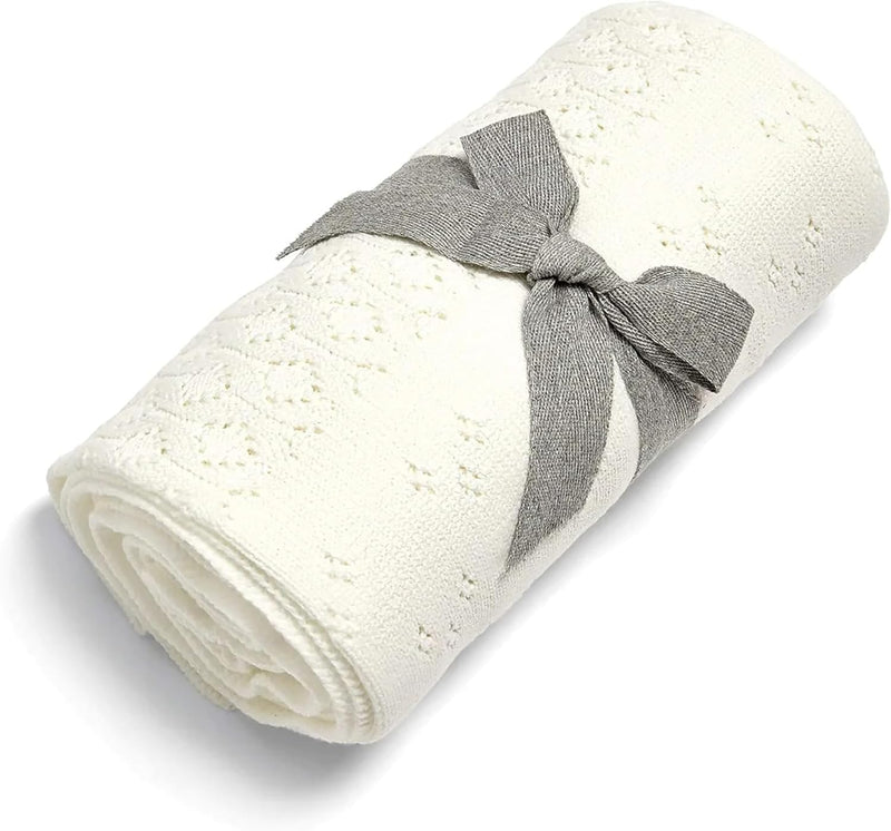 Mamas & Papas Small Knitted Blanket, Pointelle