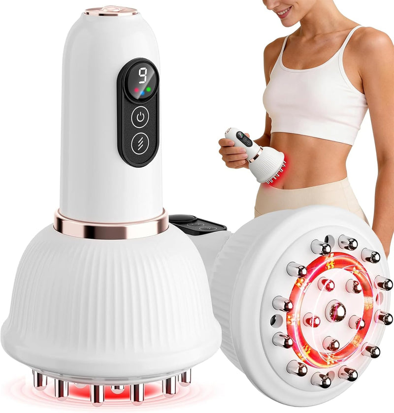 Angju Lymphatic Drainage Massager & Anti Cellulite Massage Tool, Body Sculpting Machine with Microcurrent, Light Heat & Vibration for Legs, Arms & Belly, Body, Helps Reduce Stretch Marks & Cellulite